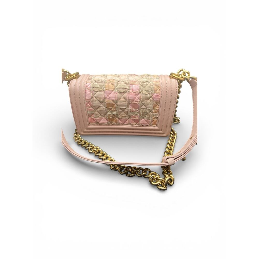 Chanel Small Boy 20cm Pink Tweed Flap Bag Gold-Tone Hardware Made in France - Picture 7 of 11